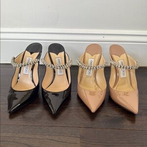 Jimmy Choo Black and Tan Women's Heels